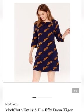 🇬🇧 Emily And Fin Tiger Print Shift Dress